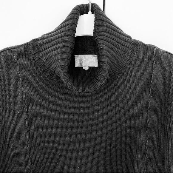 Ladies Black Merino Wool Sweater - Picture 2 of 6